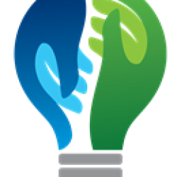 ILA Marketing Logo- a blue hand and green hand in the shape of a lightbulb.