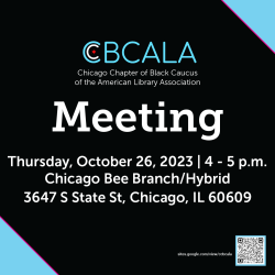 Meeting announcement flyer with the organization's logo.