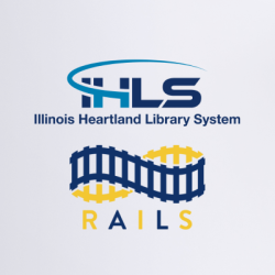 logos for Illinois Heartland Library System and Reaching Across Illinois Library System