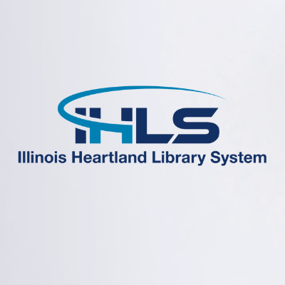 IHLS logo (The acronym IHLS, with a swoop for the line across the letter H, sits above the words Illinois Heartland Library System.)