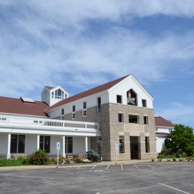 Exterior shot of the Sugar Grove Public Library facility