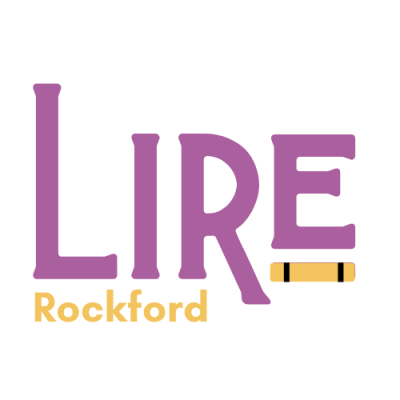 LIRE Rockford logo in purple and yellow lettering