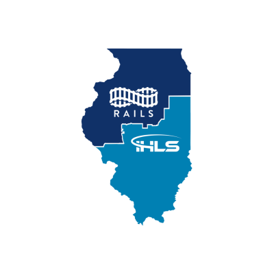 RAILS and IHLS Logos on a map of Illinois